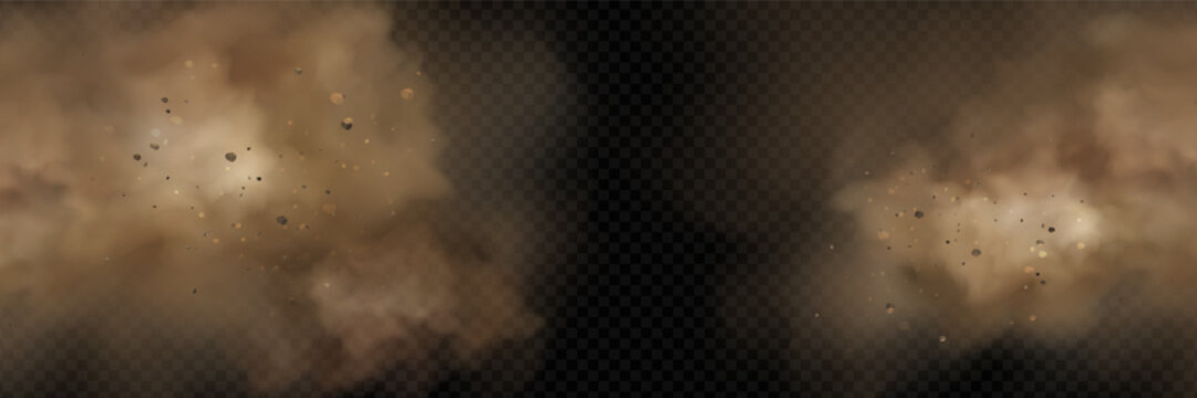 Fine sand storm with textured wind and dynamic desert dust clouds.