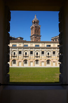 Internal court of the Ducal Palace, Mantua, Italy