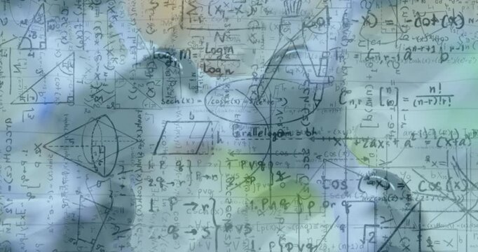 Animation of mathematical equations over models in classroom