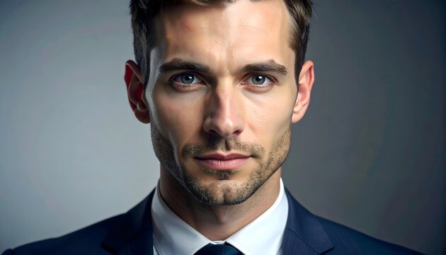 Confident man in suit portrait