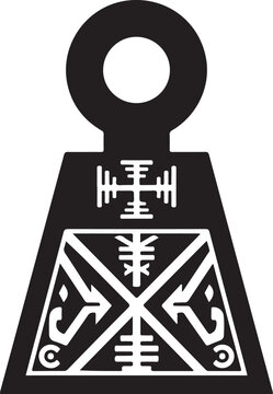 African, Yoruba, Ifa, divination, symbol, vector, icon, black, white