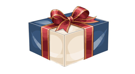 Obraz premium Festive gift box with ribbon on a for celebration