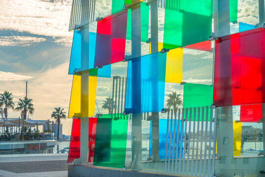 Malaga, Espagne - 22 octobre 2024 : Centre Pompidou de Malaga, espace culturel. 