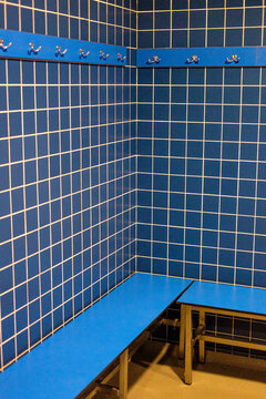 Blue tiled changing room corner The Concept of Order