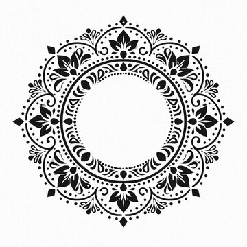 abstract floral frame