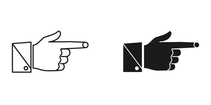 hand pointing at checkbox selection flat design vector illustration