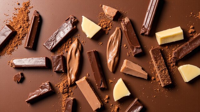 Decadent Cocoa and Chocolate Shard Composition