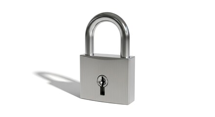 Fototapeta premium padlock isolated on white