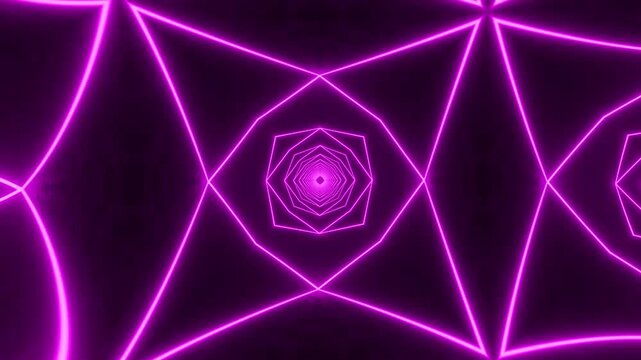 Abstract Kaleidoscopic Mandala Geometry: A Vibrant Neon Mosaic Featuring Ornamental Patterns and Hypnotic Symmetrical Background Visuals
