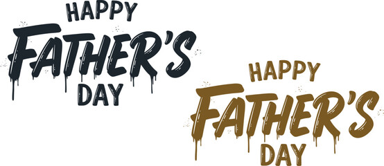 Obraz premium Happy father's day typography a dripping artistic celebration of parenthood