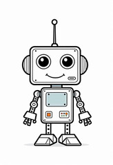 Naklejka premium Robot Character