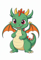 Fototapeta premium Adorable Cartoon Dragon