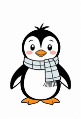 Fototapeta premium Penguin with Scarf