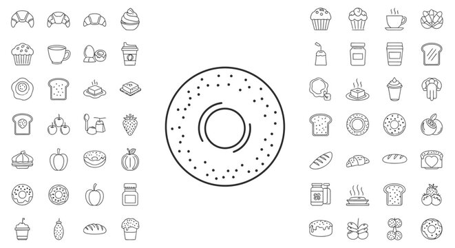 Donut Dessert Icon Graphic Illustration.