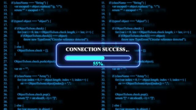 Connection Success Progress Bar With Code Snippets