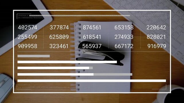 Top object causing black stapler moving rotating settling on pad, HUD updating bars to log status