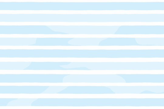 Light Blue Seamless Watercolor Stripes Background, Summer Pastel Straight Horizontal Lines Pattern for Textile, Fabric, Wallpaper, Wrapping Paper, Scrapbooking, and Graphic Design Projects Vector