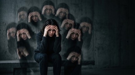 Obraz premium anxiety and depression, agoraphobia, social phobia