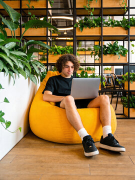 Young student working