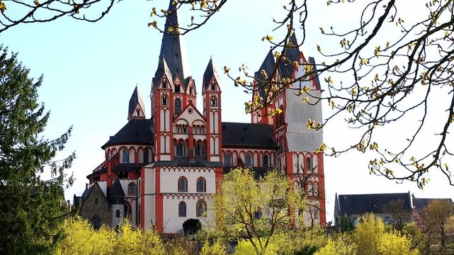 the dom church of limburg germany 4k video