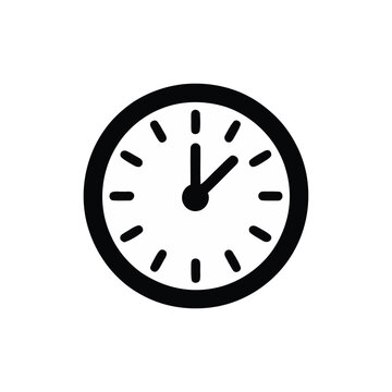 Wall clock icon, time management poster, office meeting schedule, classroom education branding, appointment reminder graphic, punctuality concept vector illustration