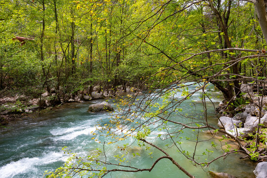 Yazılı Canyon Nature Park (Turkish: Yazılı Kanyon Tabiat Parkı) is a canyon in Isparta Province, southwestern Turkey, which was declared with its surrounding area a nature park in 1989. The canyon is 