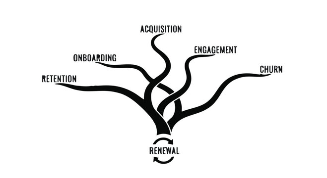 customer journey funnel with acquisition retention engagement