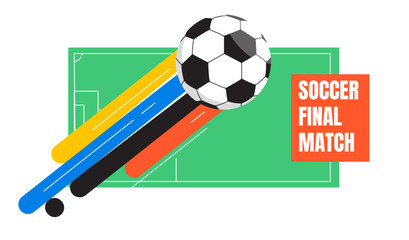 Geometric soccer field background for World Championship 2026. Abstract football stadium design. Modern sport illustration. © Marina Zlochin