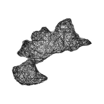 Sketch Karaman outline map design