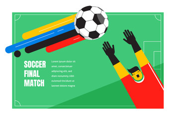 Obraz premium Geometric background for soccer World Championship 2026. Modern colorful football competition design.