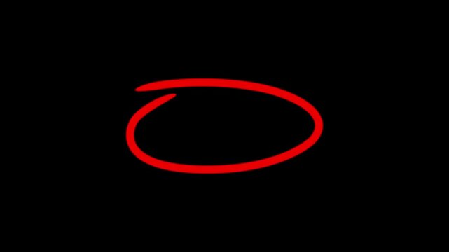 Animated hand-drawn red circle marker .looping motion graphic of highlight oval stroke for emphasis. motion graphic of red circle concept.