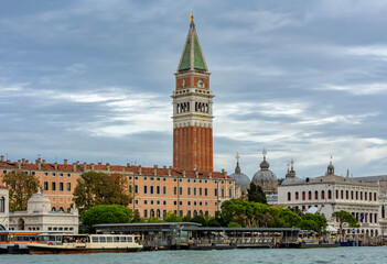 Obraz premium St. Mark's Campanile tower on San Marco square in Venice, Italy