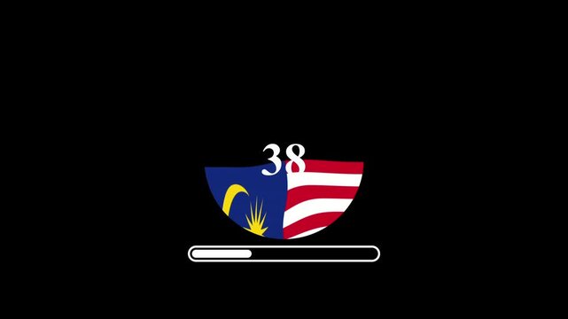 Malaysia Flag Loading Animation &ndash; Modern UI Loading Screen Loop
