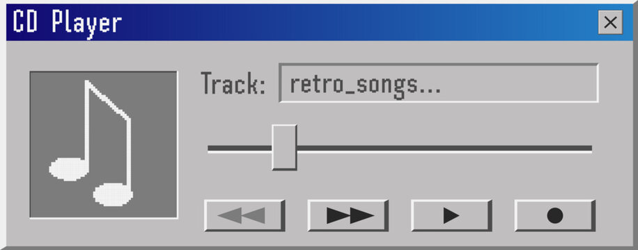 Retro computer. dise&ntilde;o de marco de sistema operativo vintage. iconos de sistema operativo retro y vinagre.
