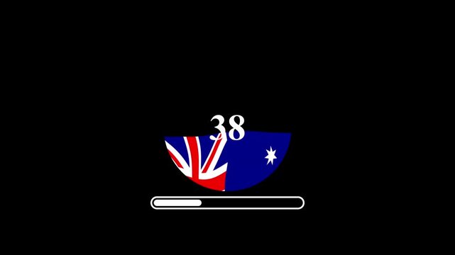 Australia Flag Loading Animation &ndash; Modern UI Loading Screen Loop