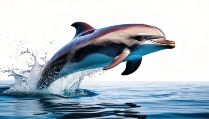 Obraz premium Dolphin leaping out of the water in a dynamic display.