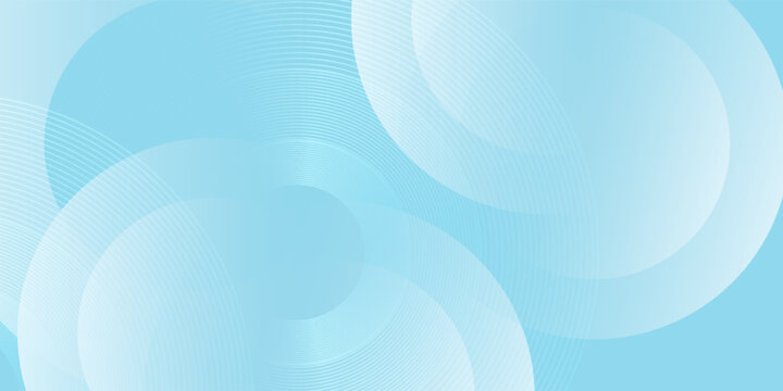 Abstract white wavy glowing lines cicle on a blue background. Futuristic digital high-technology pattern.