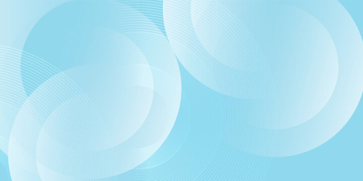 Abstract white wavy glowing lines cicle on a blue background. Futuristic digital high-technology pattern.