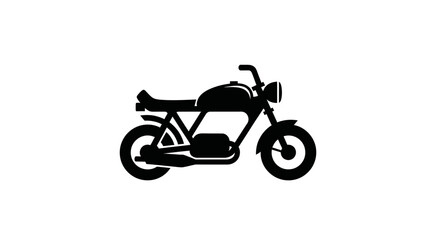 Fototapeta premium A classic motorcycle design presented in a striking black silhouette