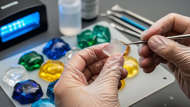 Crafting artistic gemstone resins with skilled hands and modern tooling