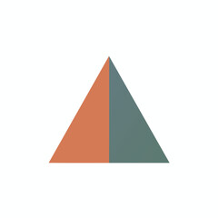 Fototapeta premium Minimalist Triangular Shape with Elegant Color Palette for Modern Design