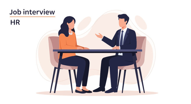 Job Interview HR: Candidate and Recruiter Discussing Career Opportunities