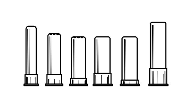 Line art shotgun gauges ammo