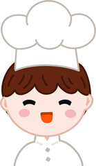 Fototapeta premium cute cartoon children boy chef cook