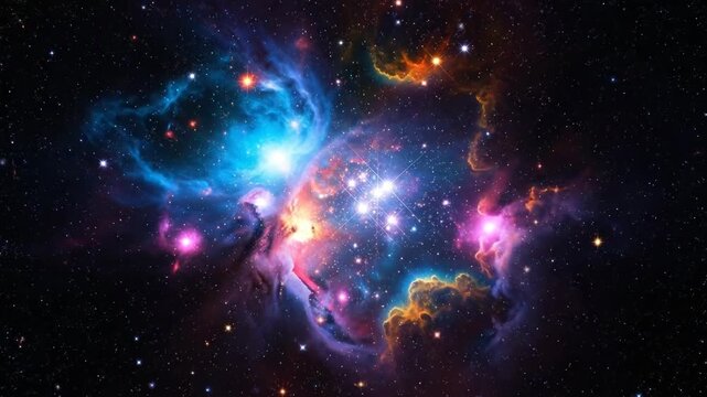 Vibrant Nebula Galaxy Star Formation Cosmos.