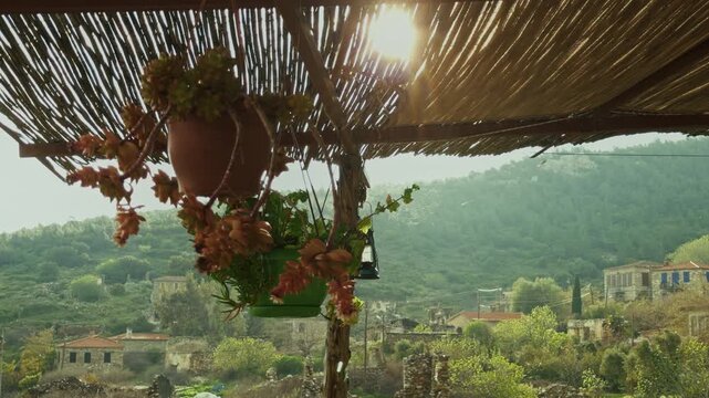 Nostalgic Scene Of Greek Houses In Domatia Soke District