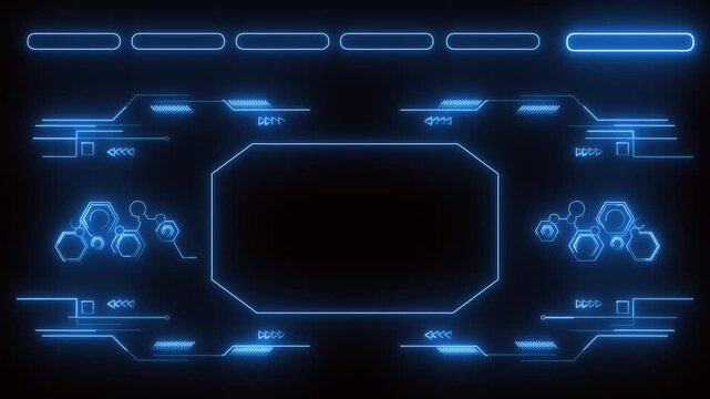 landing page technology with connected lines neon light effect green screen background