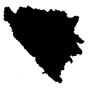 Bosnia and Herzegovina map icon in clean minimalist style, suitable for travel, geography, and location-based design projects