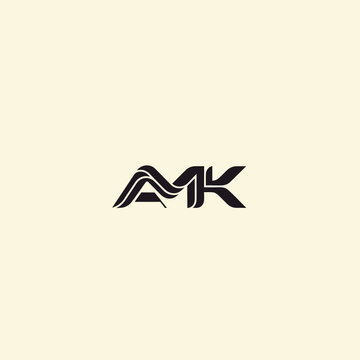 Modern AMK Monogram Logo Design.