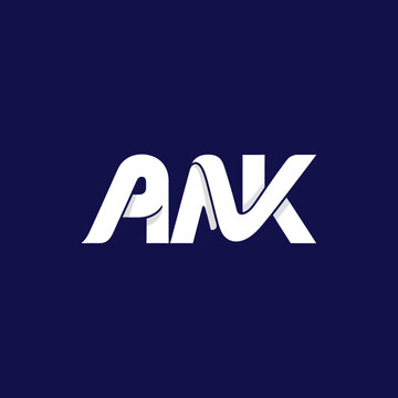 Modern abstract logo design with letters AAK.